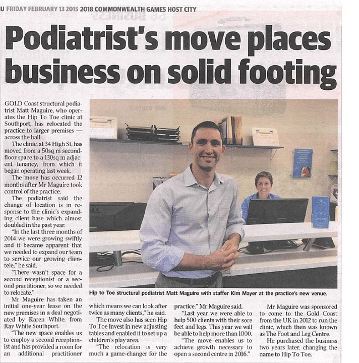 Podiatrist Hip to Toe Move on the Gold Coast